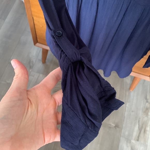 Navy maternity button up xs-med - Picture 7 of 10